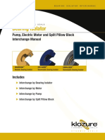 Bearing Isolator: Pump, Electric Motor and Split Pillow Block Interchange Manual