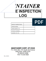 Crane Inspection LOG: Maintainer