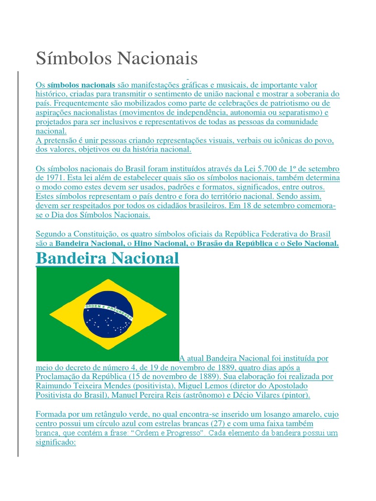 Símbolos nacionais representam a identidade de uma nação, diz consultor —  Senado Notícias