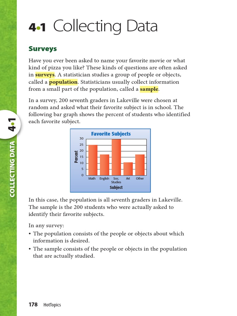 Collecting Data Notes | PDF | Sampling (Statistics) | Survey Methodology