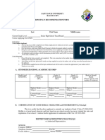 SLU - Saint Louis University Philippines Principals Recommendation Form
