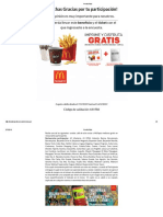 Cupón gratis McDonalds PR válido hasta 14/2/2019