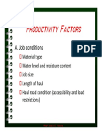Productivity Factors Productivity Factors: A. Job Conditions
