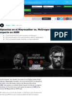 Análisis de Apuestas Del Mayweather vs. McGregor - Cuotas Del Mayweather vs. McGregor