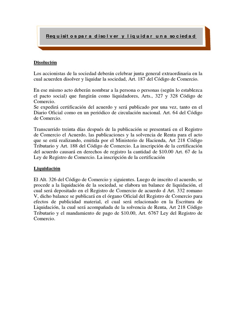 El pacto de liquidacion
