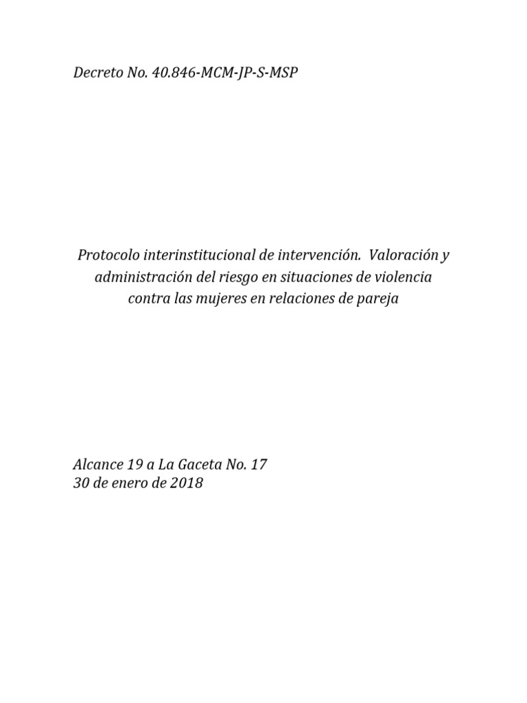 Protocolo Interinstitucional De Intervención Pdf Pdf Policía La