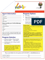 Order Form: Agent Information Program Options