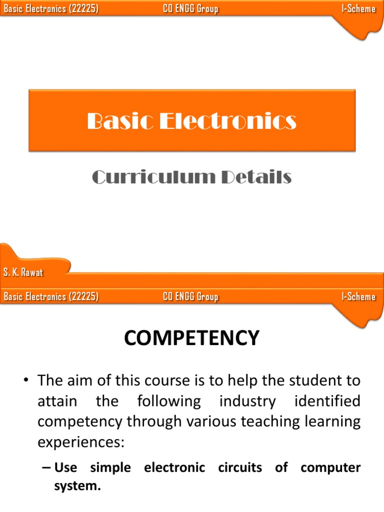 Basic Electronics Curriculum Details Pdf