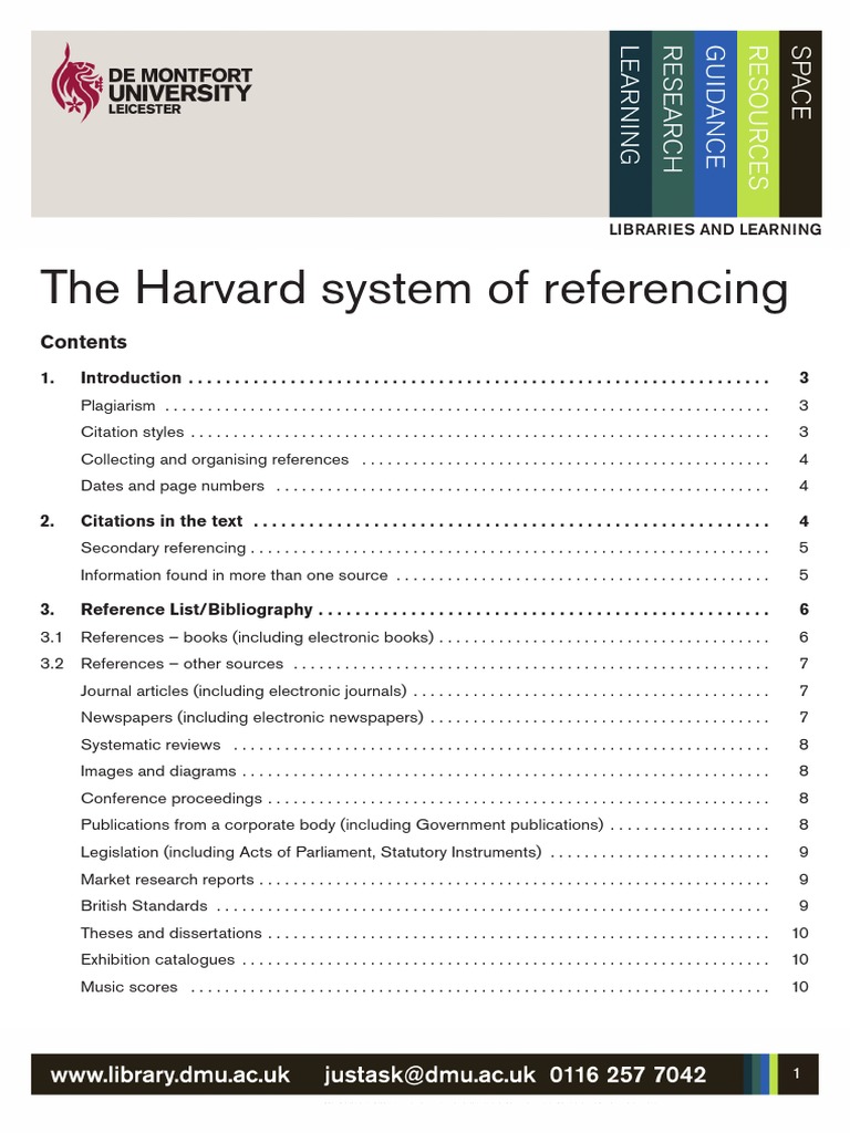 The Harvard System of Referencing | PDF | Citation | Internet