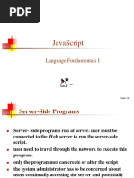 Javascript: Language Fundamentals I