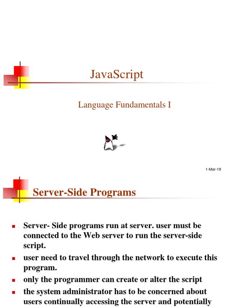 Javascript: Language Fundamentals I | PDF | Java Script | Web Page