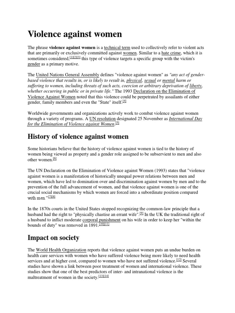 Violence Against Women | PDF | Domestic Violence | Violence Against Women