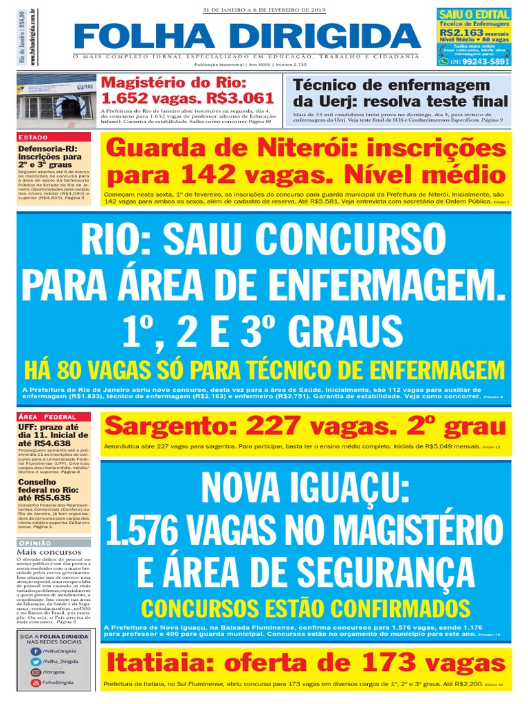 Folha Dirigida | PDF | Rio de Janeiro | Contabilidade