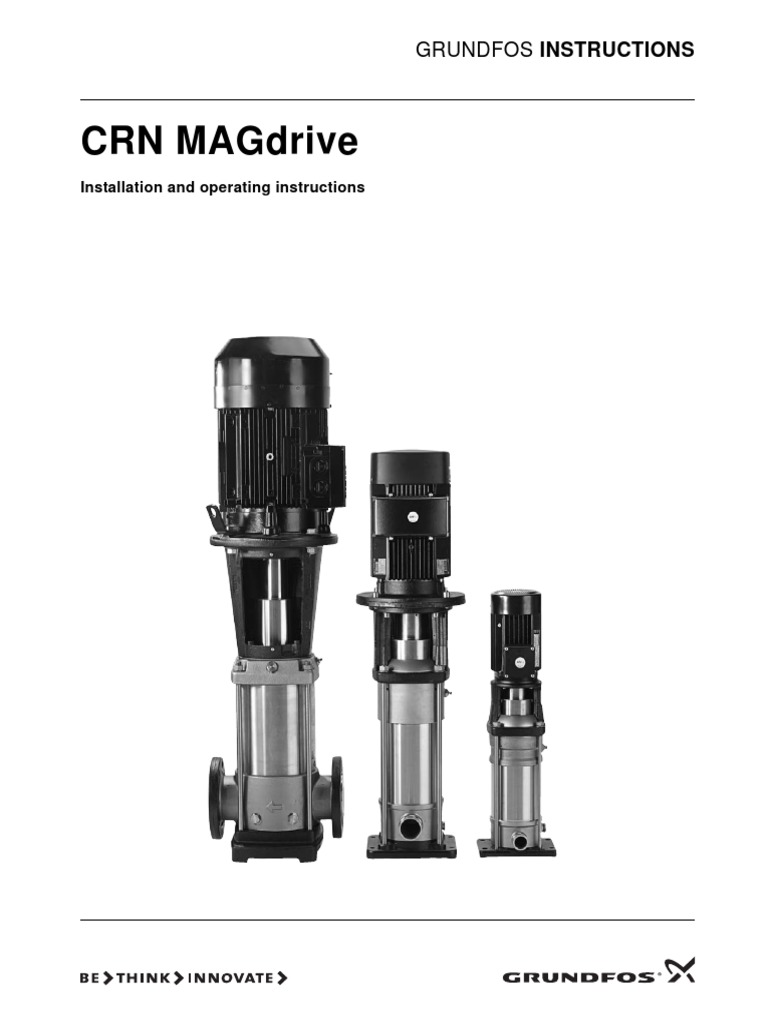 CRN Magdrive: Grundfos Instructions | PDF | Pump | Flow Measurement
