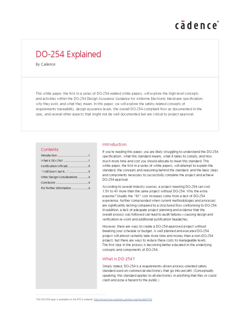 Do-254 Cadence PDF | PDF | Verification And Validation | Field ...