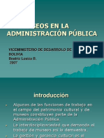 Los museos en la administración pública