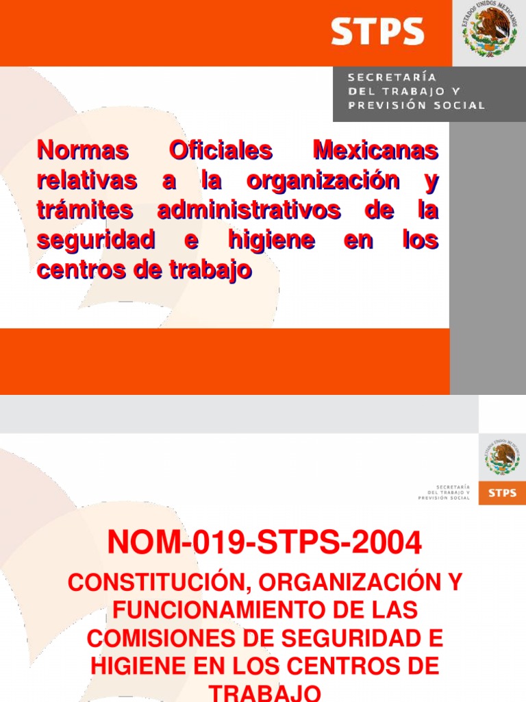 Normas Oficiales Mexicanas relativas a la organización y