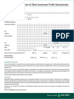 Investment Account Form & Client Investment Profile Questionnaire