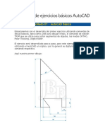 Desarrollo de Ejercicios Básicos AutoCAD