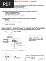 Purificação e concentração 