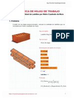 Cálculo de La Cantidad de Ladrillos Por Metro Cuadrado