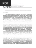 Sobre o saber para a psicanálise