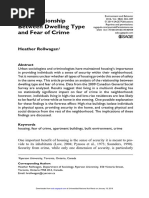 The Relation Between Dwelling Type and Fear of Crime