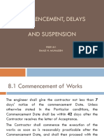 Commencement Delays and Suspension