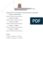 Cronograma do Curso De Especialização Em Ensino De Matemática No Ensino Médio.docx