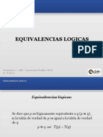 EQUIVALENCIAS LOGICAS