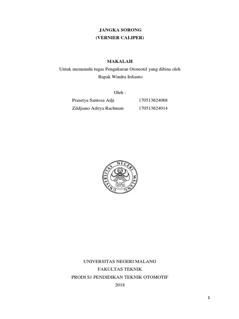 Vernier Caliper Makalah