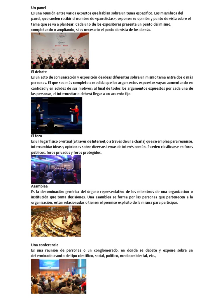 Tipos de Paneles y Debates Informativos | PDF | Foro de Internet ...
