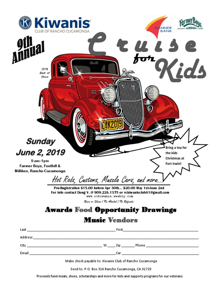 2019 RC Kiwanis Car Show Flyer Final PDF