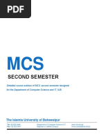 MCS-2nd Semester (1) Course Outline PDF