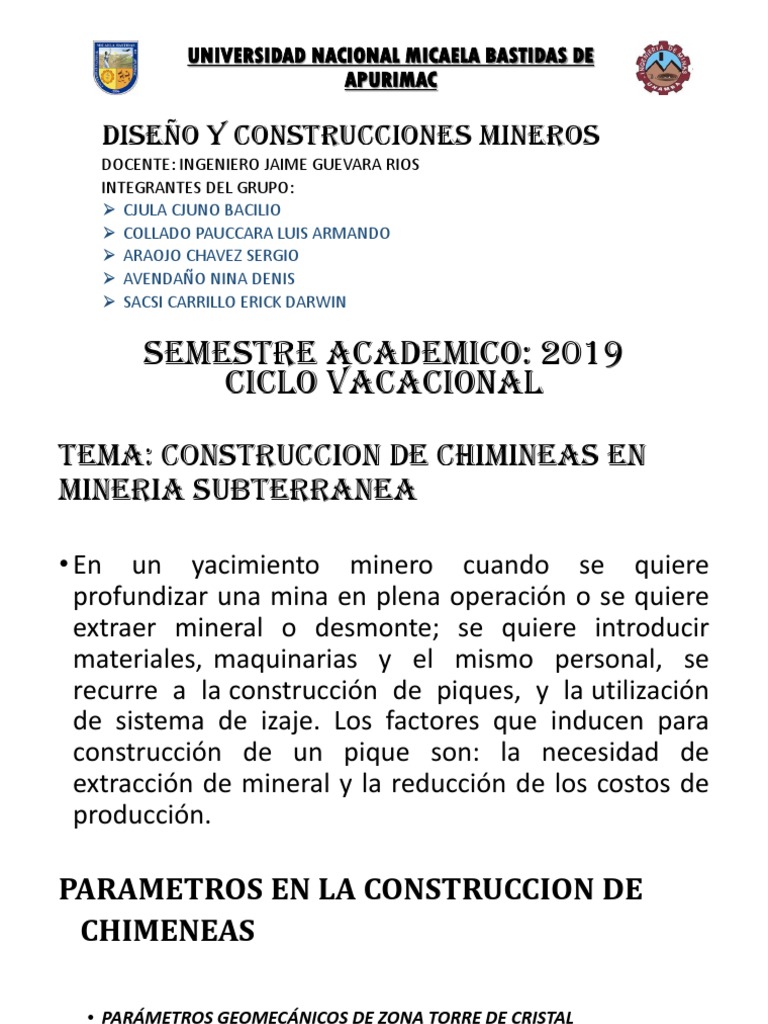 chimeneas. | Chimenea | Minería