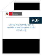 Modelo de Reglamento Interno Para El Año Lectivo 2019 PDF