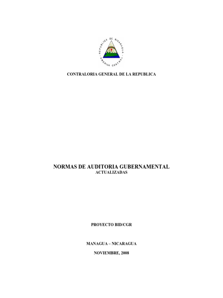 Normas de Auditoría Gubernamental NAGUN | PDF | Auditoría | Contralor