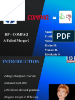 HP - Compaq A Failed Merger?: Suchit A. Pratik B. Nisha B. Roshni B. Vikram B. Rishikesh D