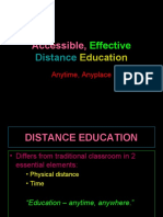 Accessible, Effective Distance Education