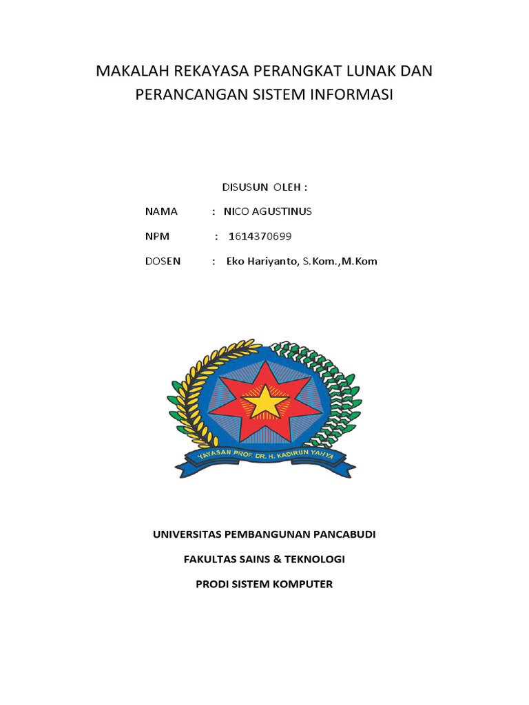 Makalah Rekayasa Perangkat Lunak Dan Perancangan Sistem