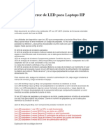 Códigos de Error de LED para Laptops HP DV