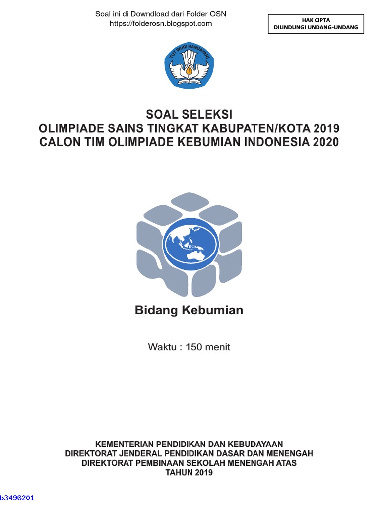 Soal Olimpiade Kedokteran Sma 2019