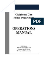 Oklahoma City Police Department OCPD Policy & Operations Manual As of 2018