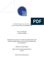 Implementation of Space Vector Pulse Width Modulation SVPWM For Three Phase Voltage Source Inverter Using Matlab Simulink 24 Pages PDF