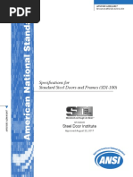 Specifications For Standard Steel Doors and Frames (SDI-100)