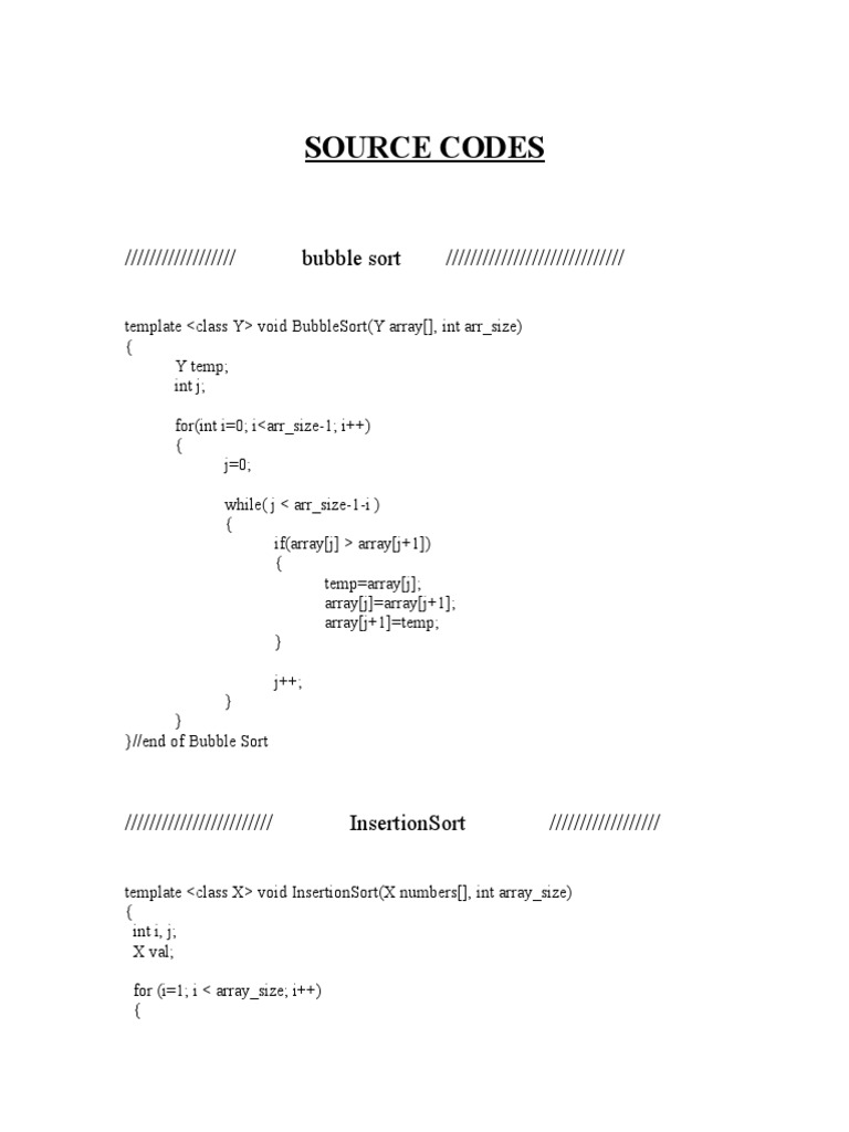 Sorting Algorithms Implementation | PDF | Computer Programming ...