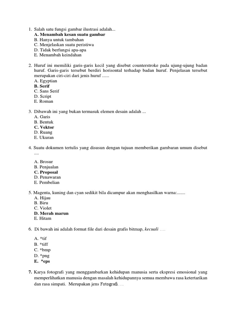 Prediksi Soal Un Mm 2019 Copy