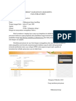 Format Validasi Data Mahasiswa Akop