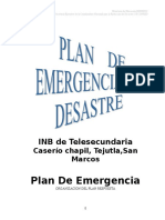 Plan de Emergencia y Desastre