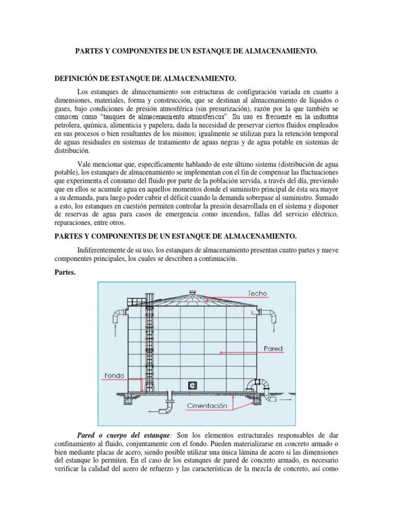 Estanques de Almacenamiento | Hormigón | Acero